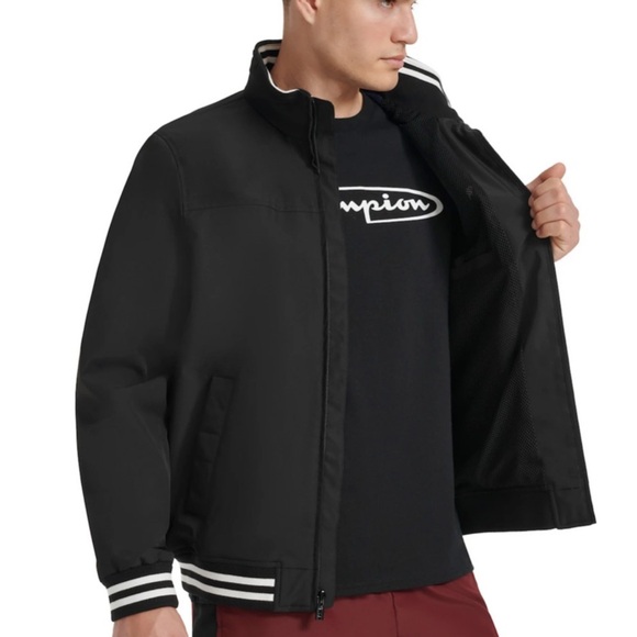 Champion Men's Black Bomber Jacket. Sz.M - Picture 4 of 10